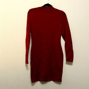 Maroon sweater dress